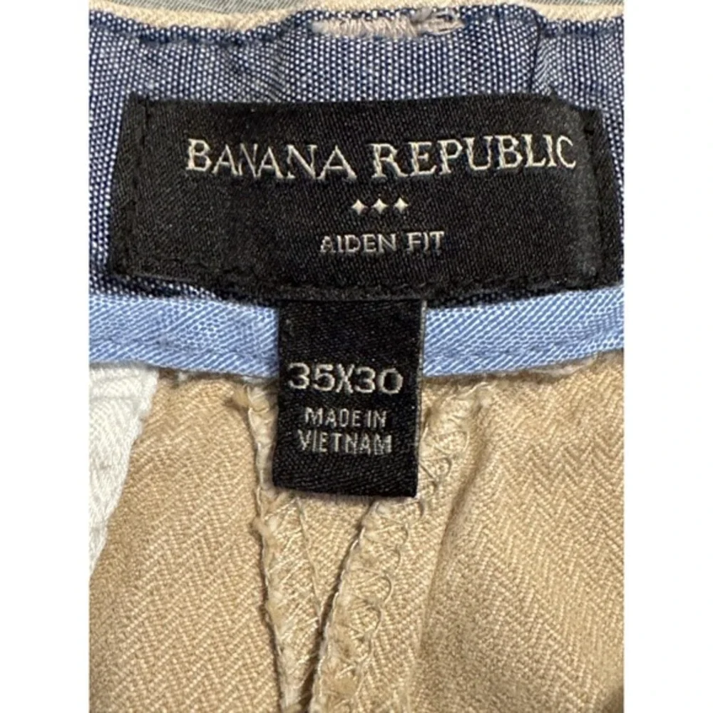 Banana‎ Republic Aiden Fit Men's Khaki Pants 35x30 Cotton Chinos